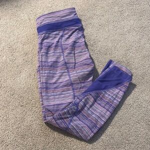 lululemon athletica Purple Leggings with Wide Waistband and Gradient Design